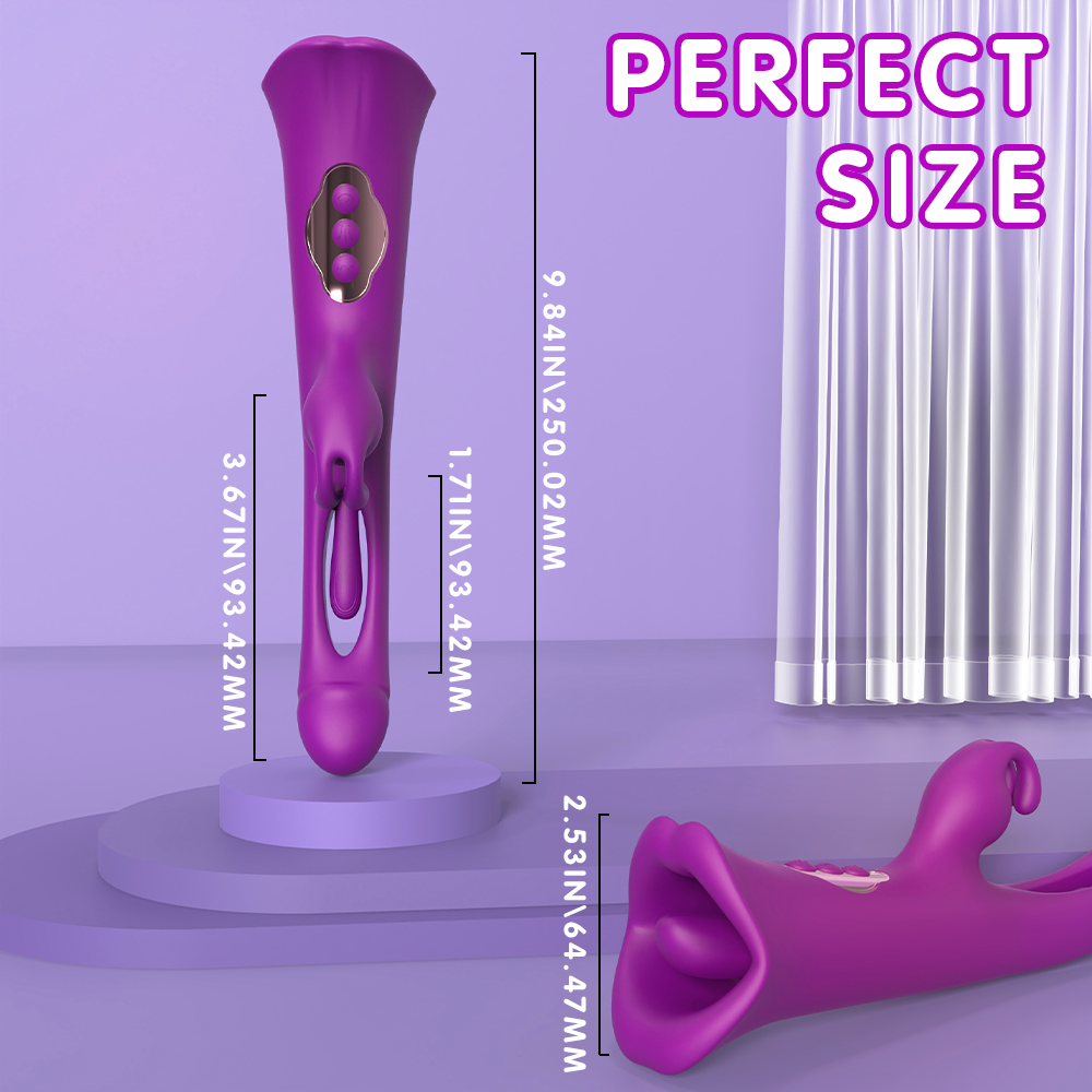 Tongue Sex Toy Purple Multifunctional Vibrator