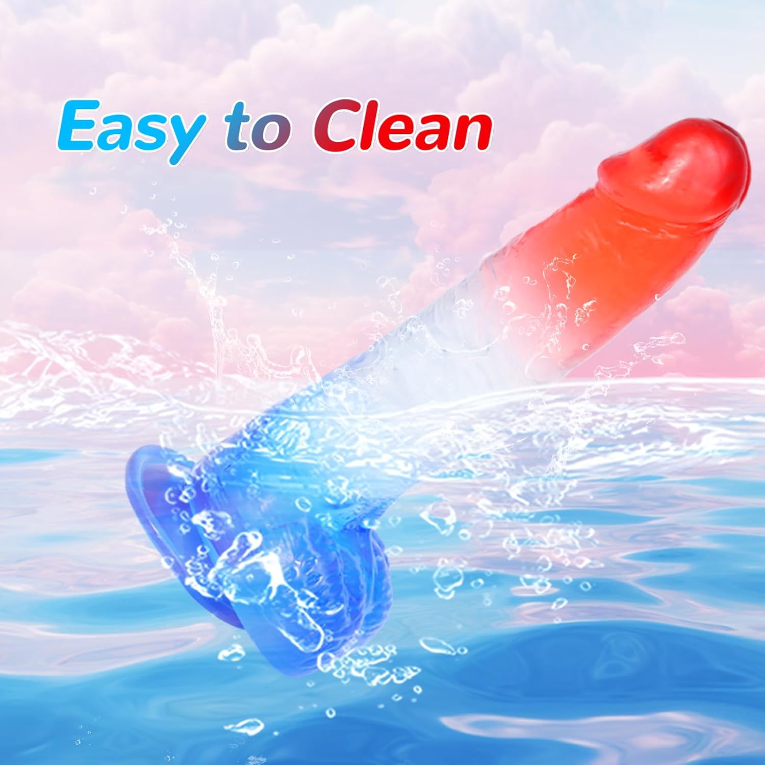 9 Inch Colorful Jelly Big Dildo