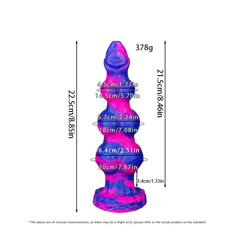 Colorful Glitter Huge Dog Knot Dildo