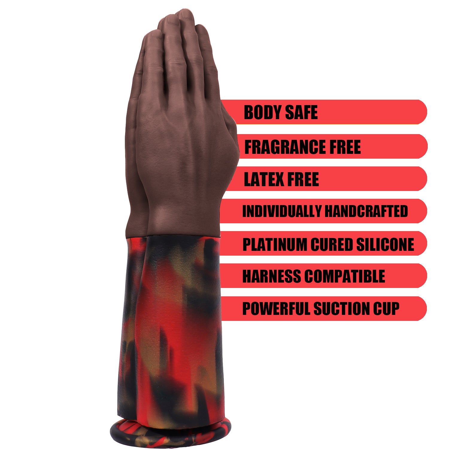 Brown Realistic Prayer Hand Gesture Fistingdildo
