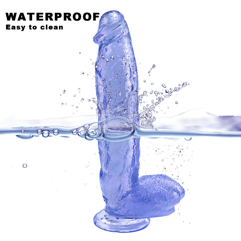 11 Inch Blue Jelly Big Dildo