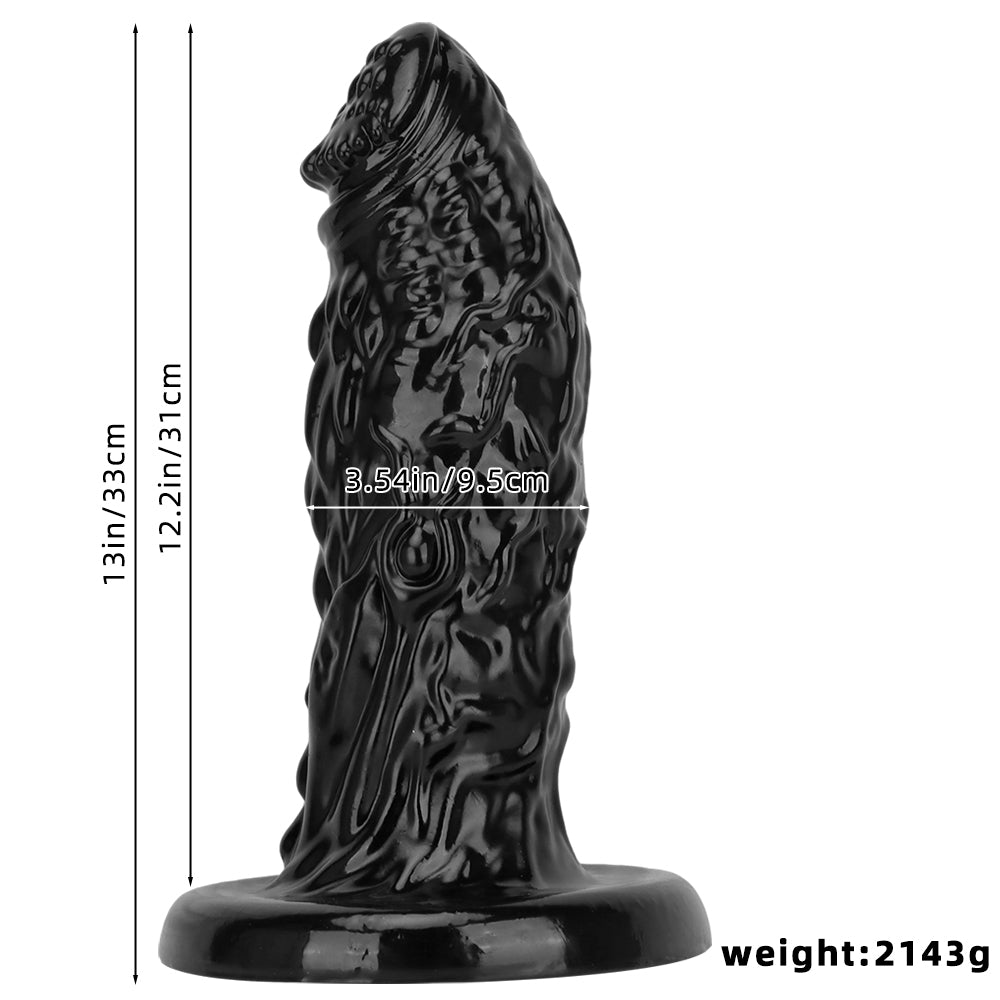 13 Inch Black Huge Fantasy Anal Dildo