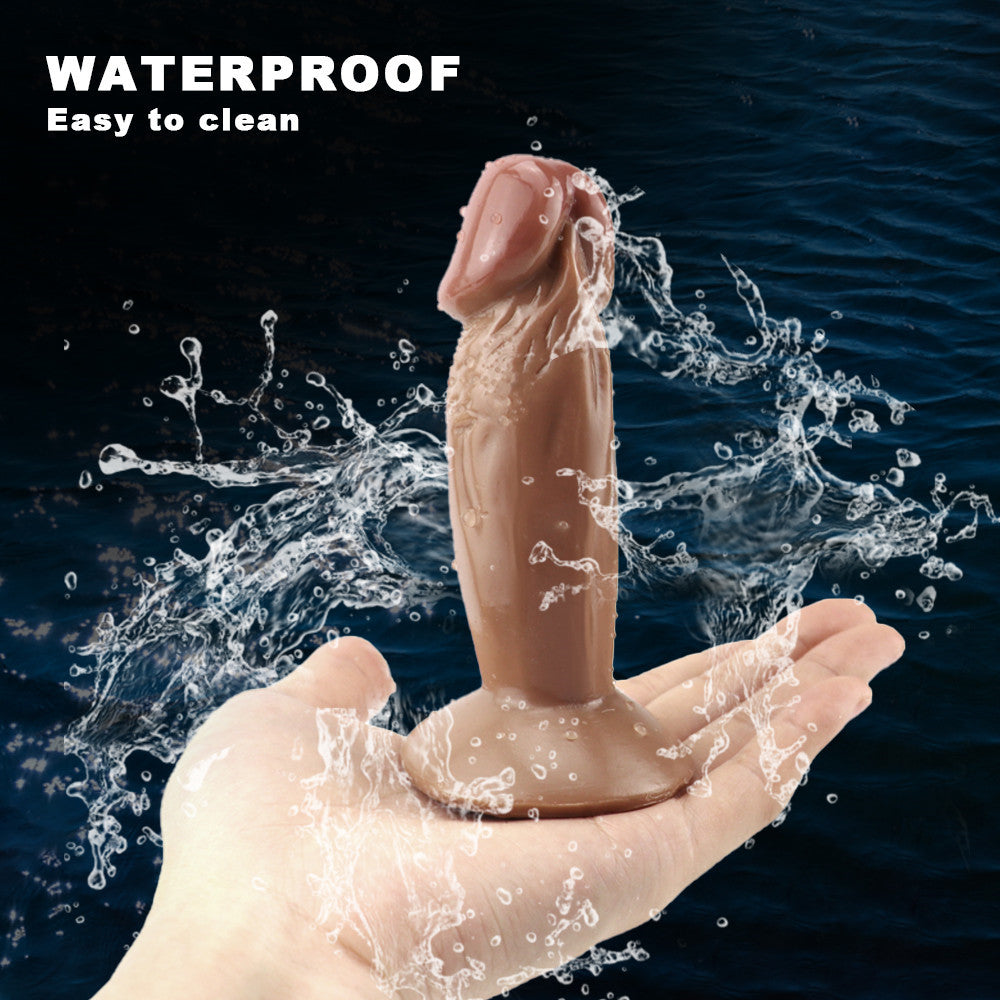 4 Inch Brown Realistic Anal Small Dildo