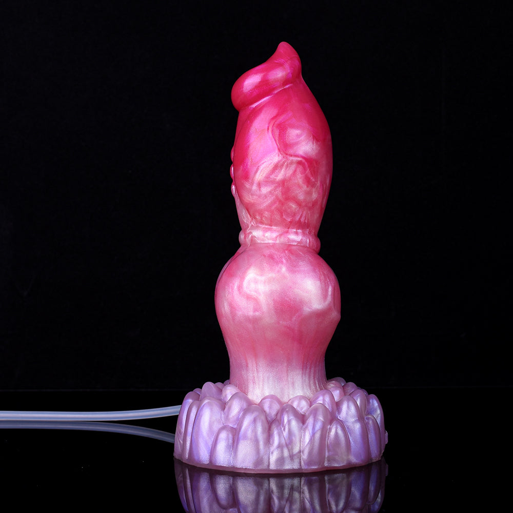 8 Inch Pink Big Knot Dog Squirting Dildo