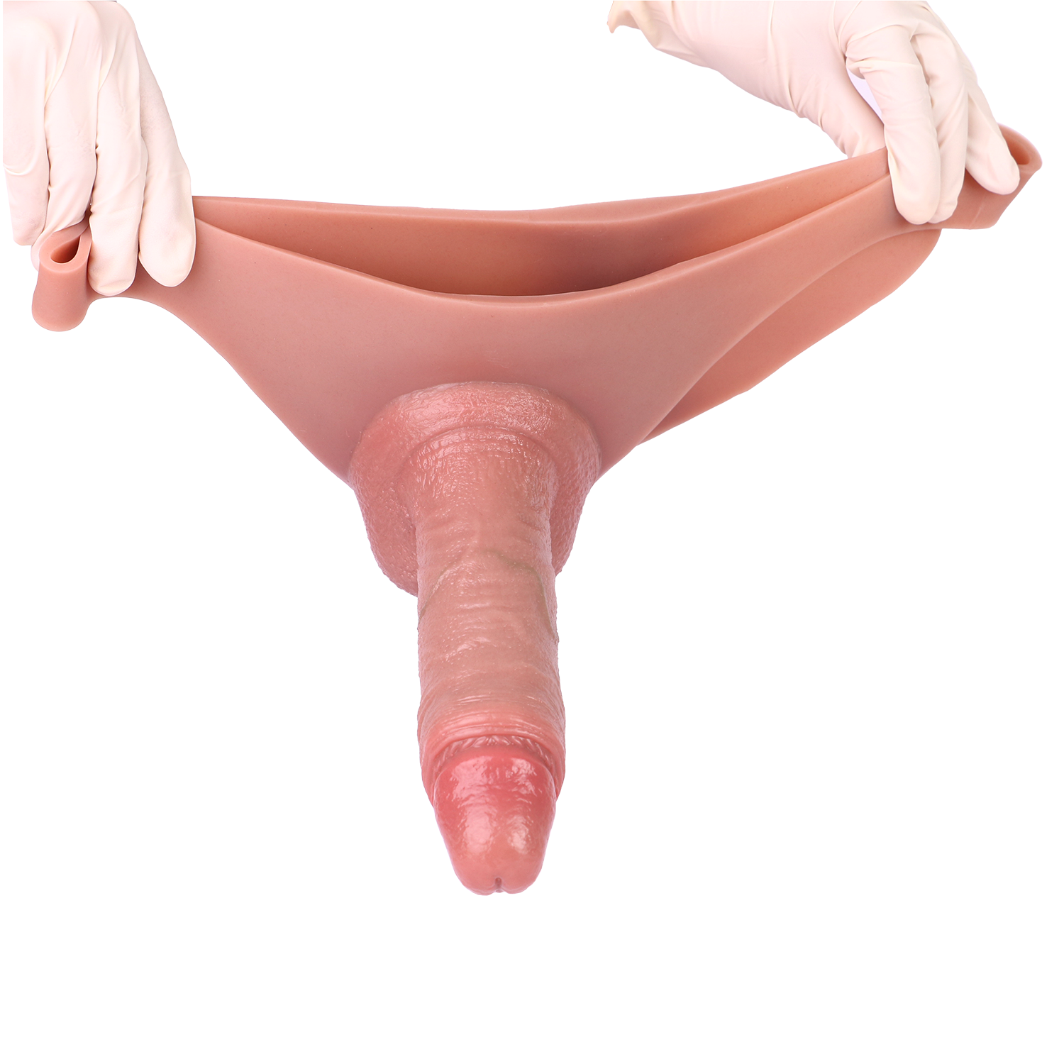 8 Inch Silicone Hollow Triangle Straps Dildo Pants