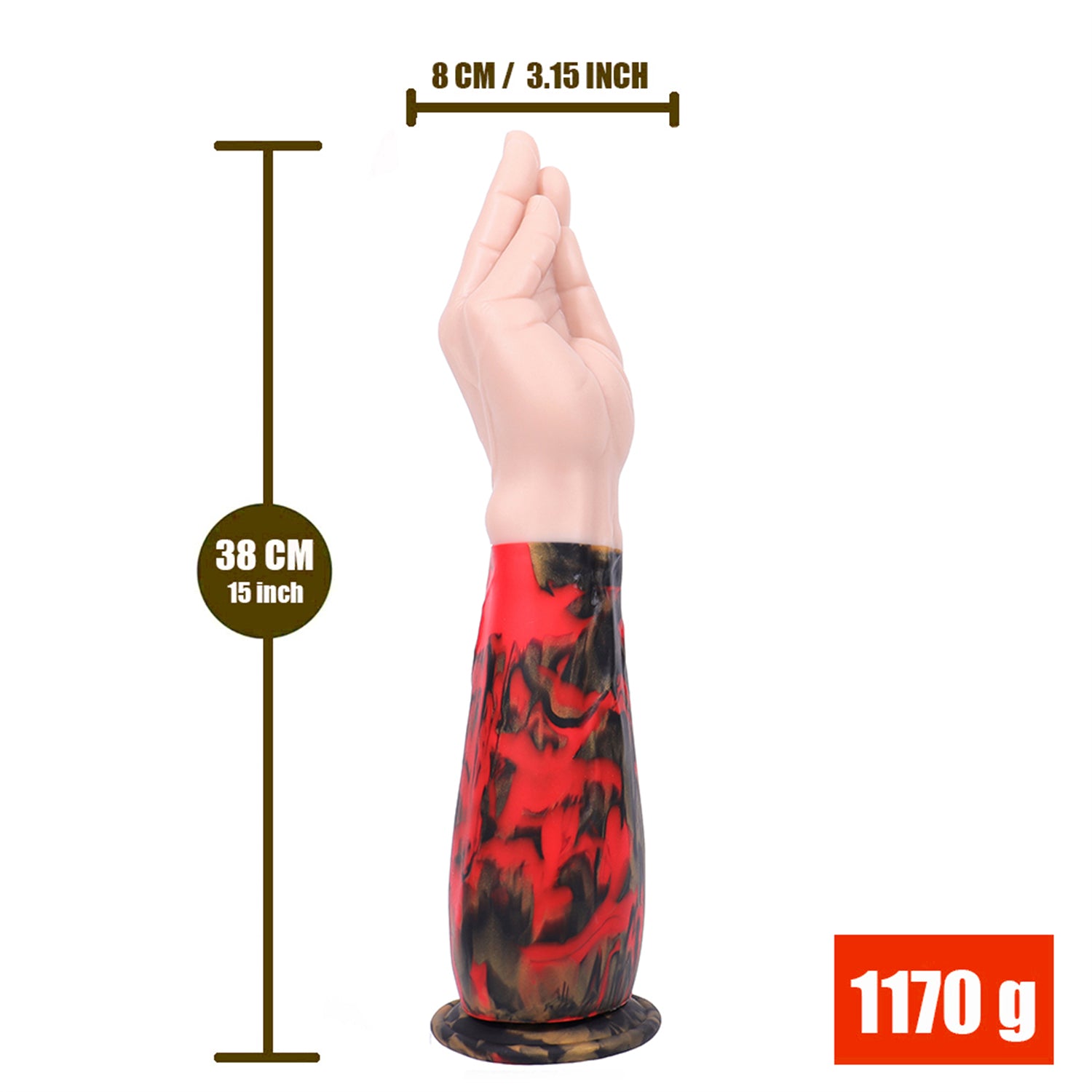 15 Inch Long Big Hand Fist Anal Dildo