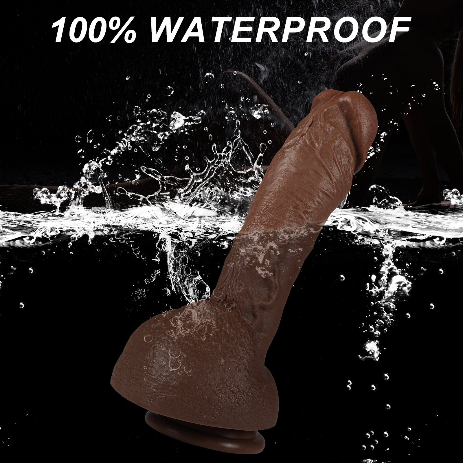 Brown Curved Big 10 Inch Dildo