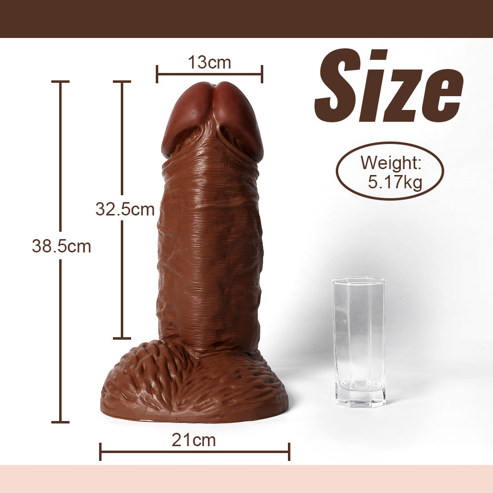 xxxl Dildo 15 Inch Brown Extreme Sex Toy