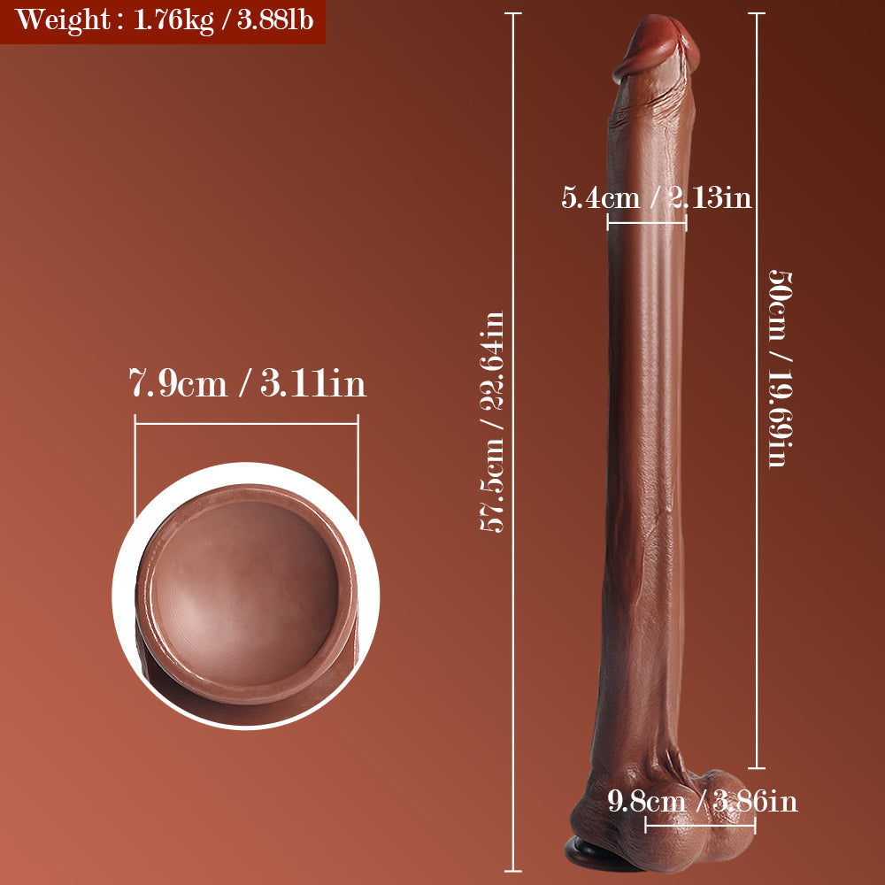 22 Inch Brown Extra Long Dildo