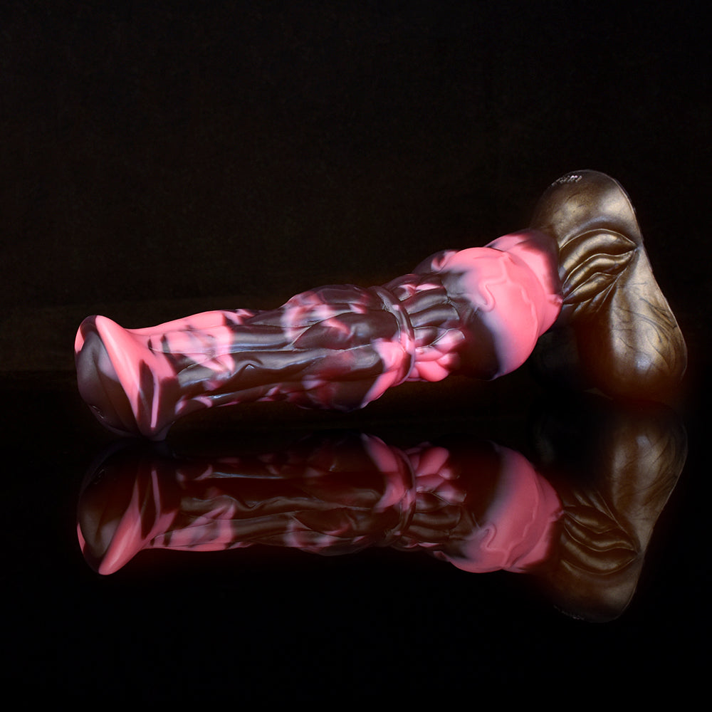 10 Length Platinum Silicone Knot Horse Dildo