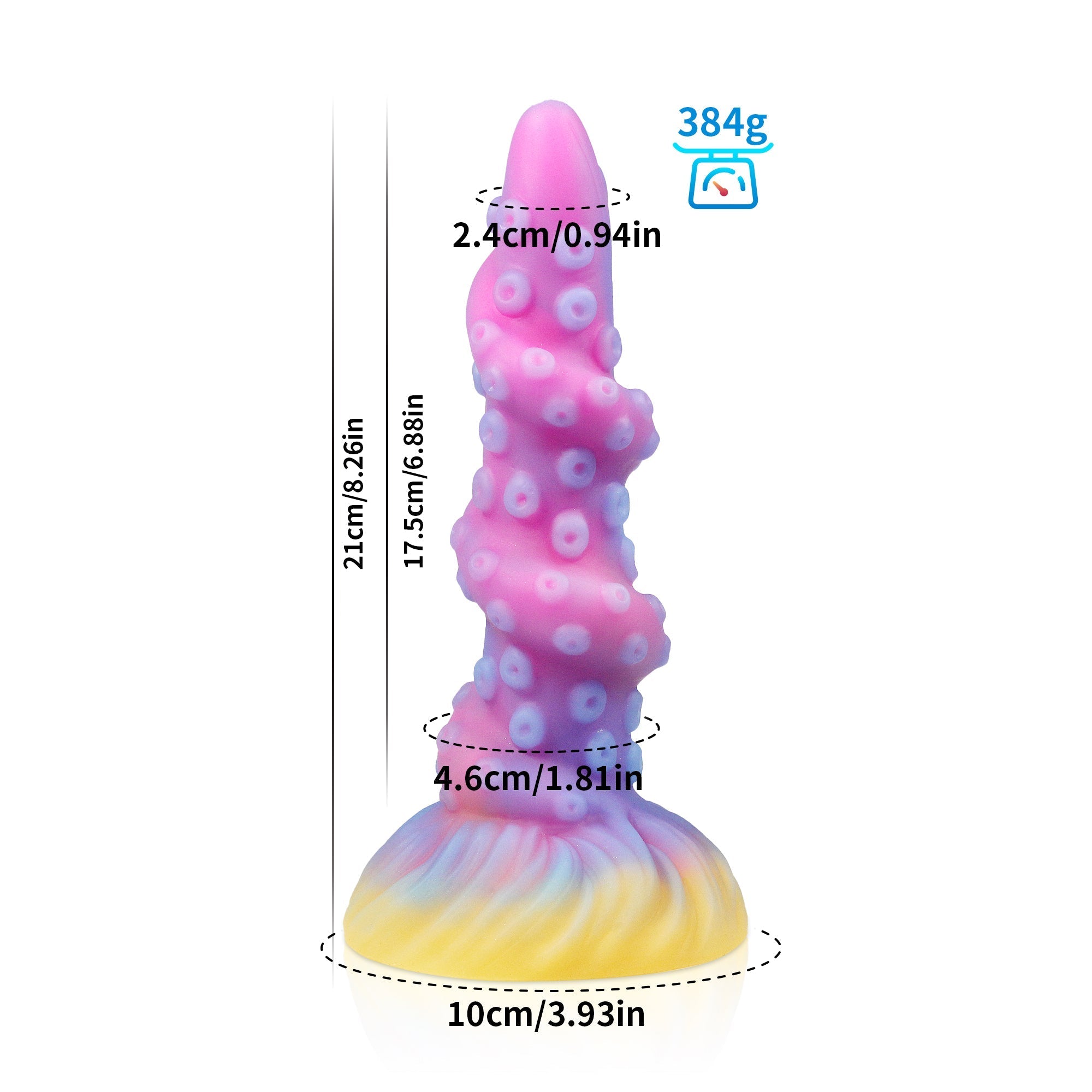 8 Inch Threaded Fantasy Anal Tentacle Dildo