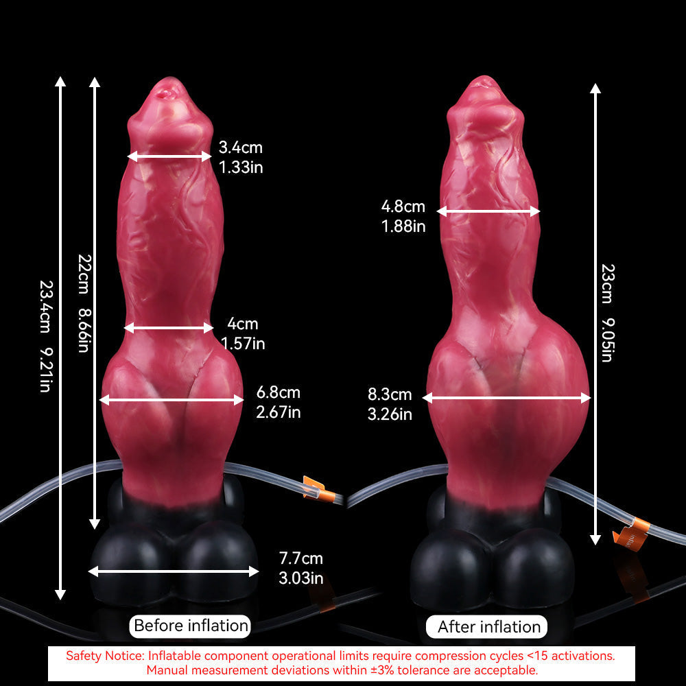 9 Inch Realistic Red Dog Ejaculating Dildo
