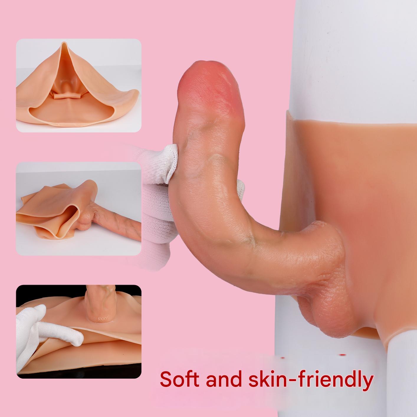 Realistic Silicone Cock Wearable 8 Inch Dildo Pants