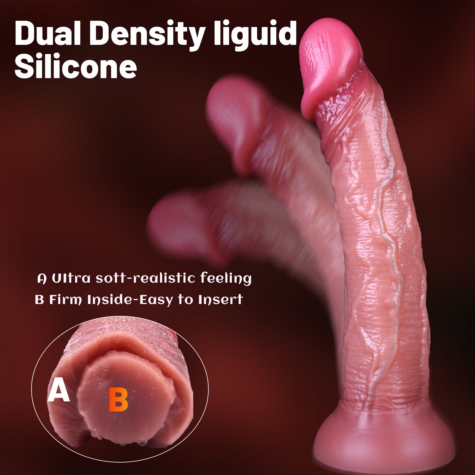 10 Inch Dual Density Big Realistic Dildo