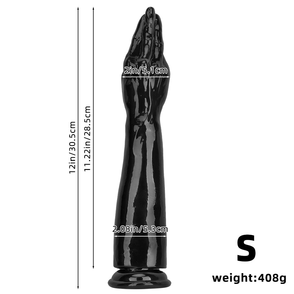 16 Inch Black Life-Sized Hand Fist Dildo