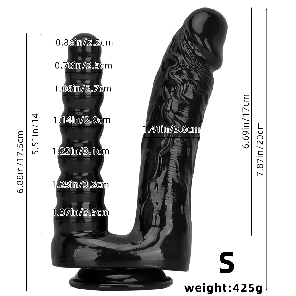 10 Inch Giant Black Double Penetration Dildo