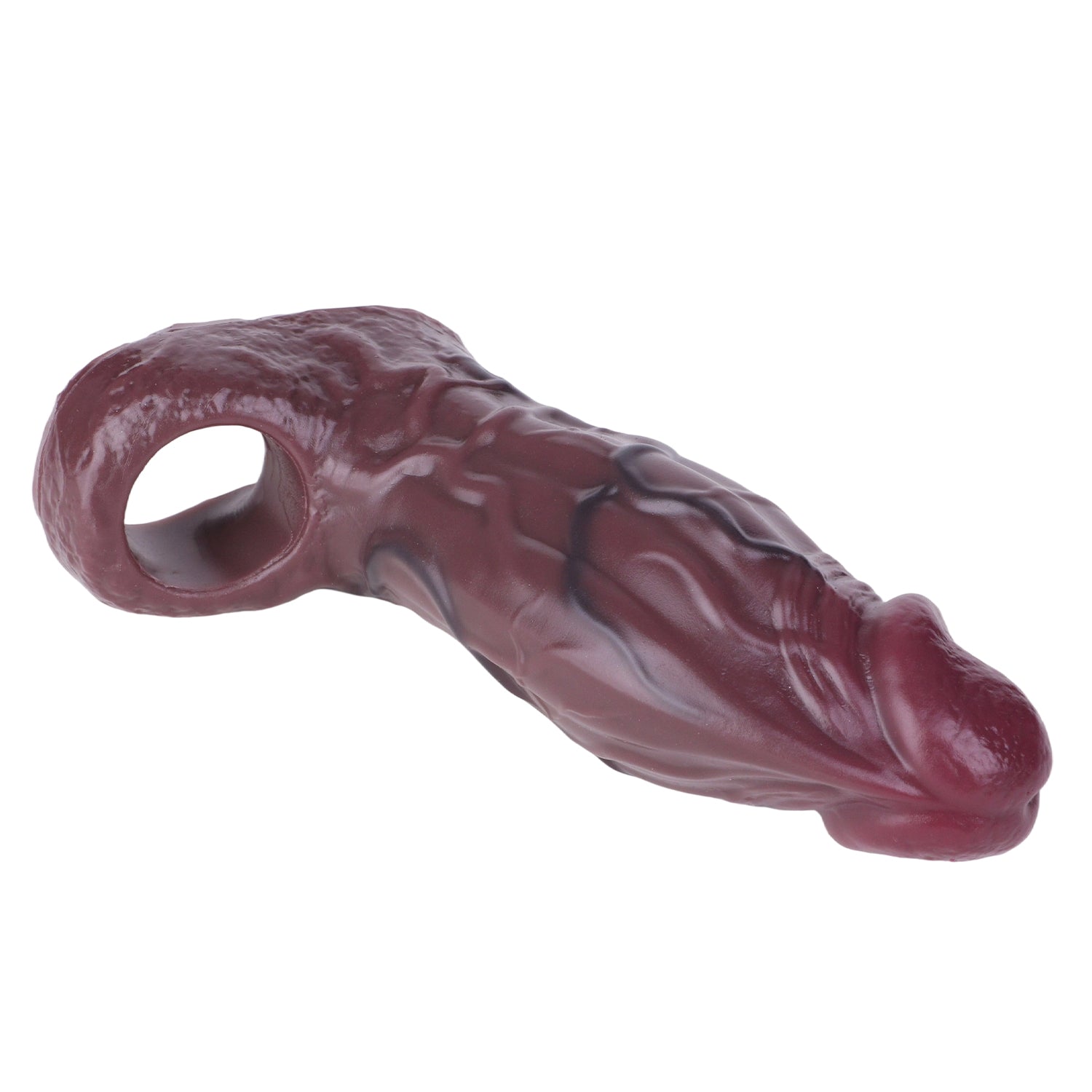 6 Inch Brown Silicone Realistic Penis Sleeve