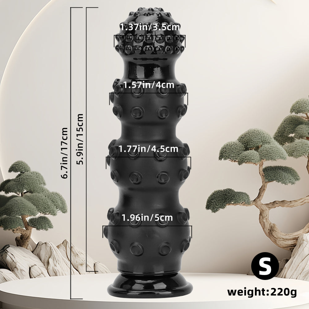 Black Beaded Monster Tentacle Knot Dildo