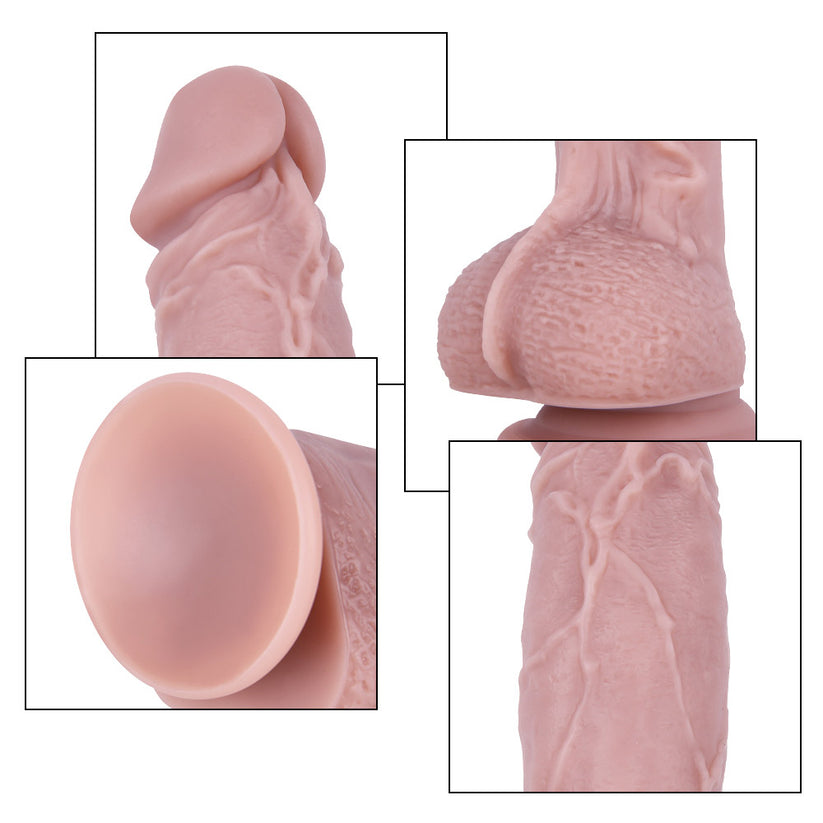 8 Inch Textured Silicone Realistic Dildo