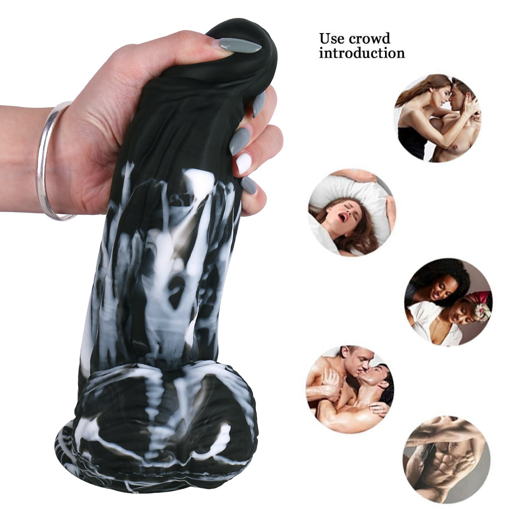 9 Inch Silicone Silverback Big Strap On Dildo