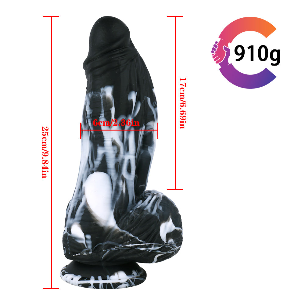 9 Inch Silicone Silverback Big Strap On Dildo