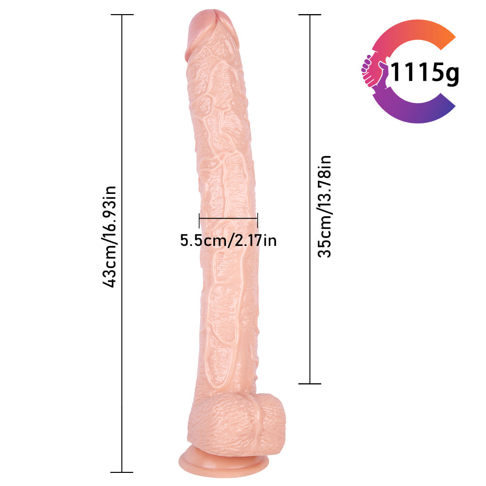 16 Inch Strap On Realistic Big Dildo
