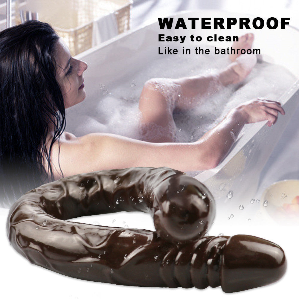 22 Inch Extra Long Brown Double Head Dildo
