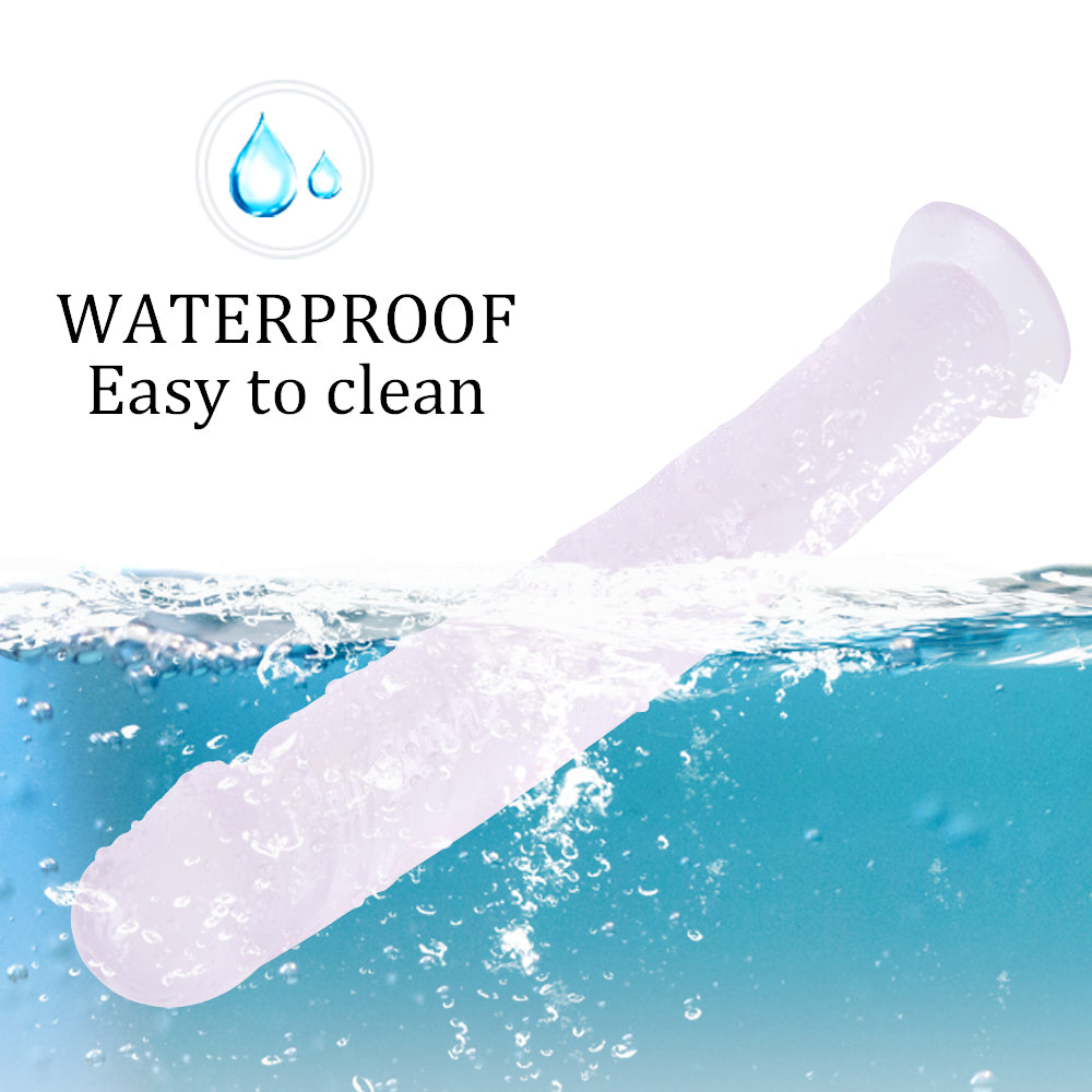 Clear Extra Long 10 Inch Strap On Dildo