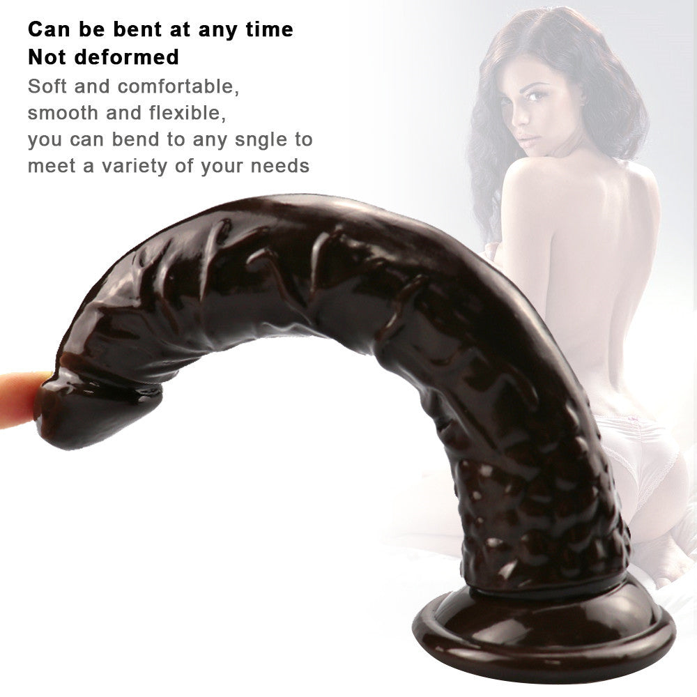 8 Inch Slim Beginner Anal Brown Dildo