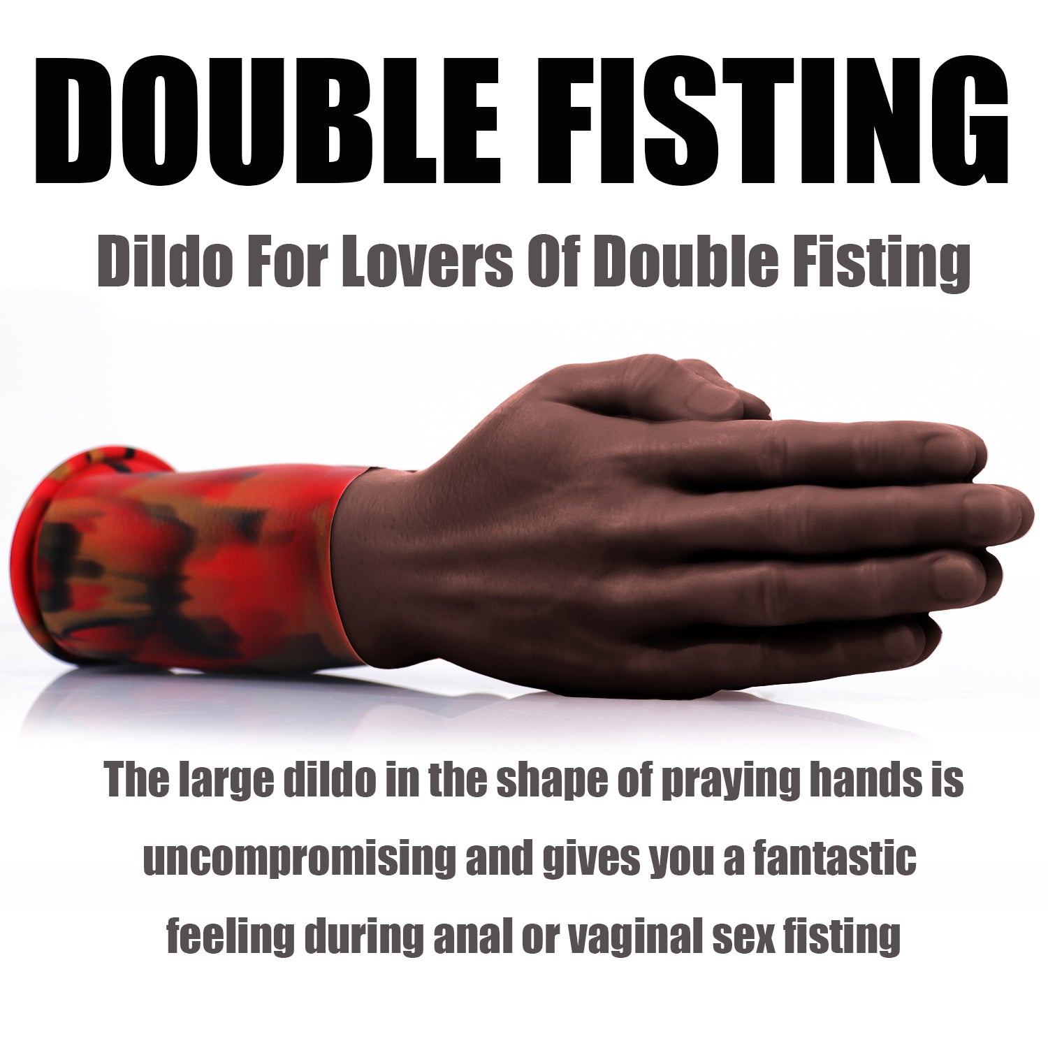 Brown Realistic Prayer Hand Gesture Fistingdildo