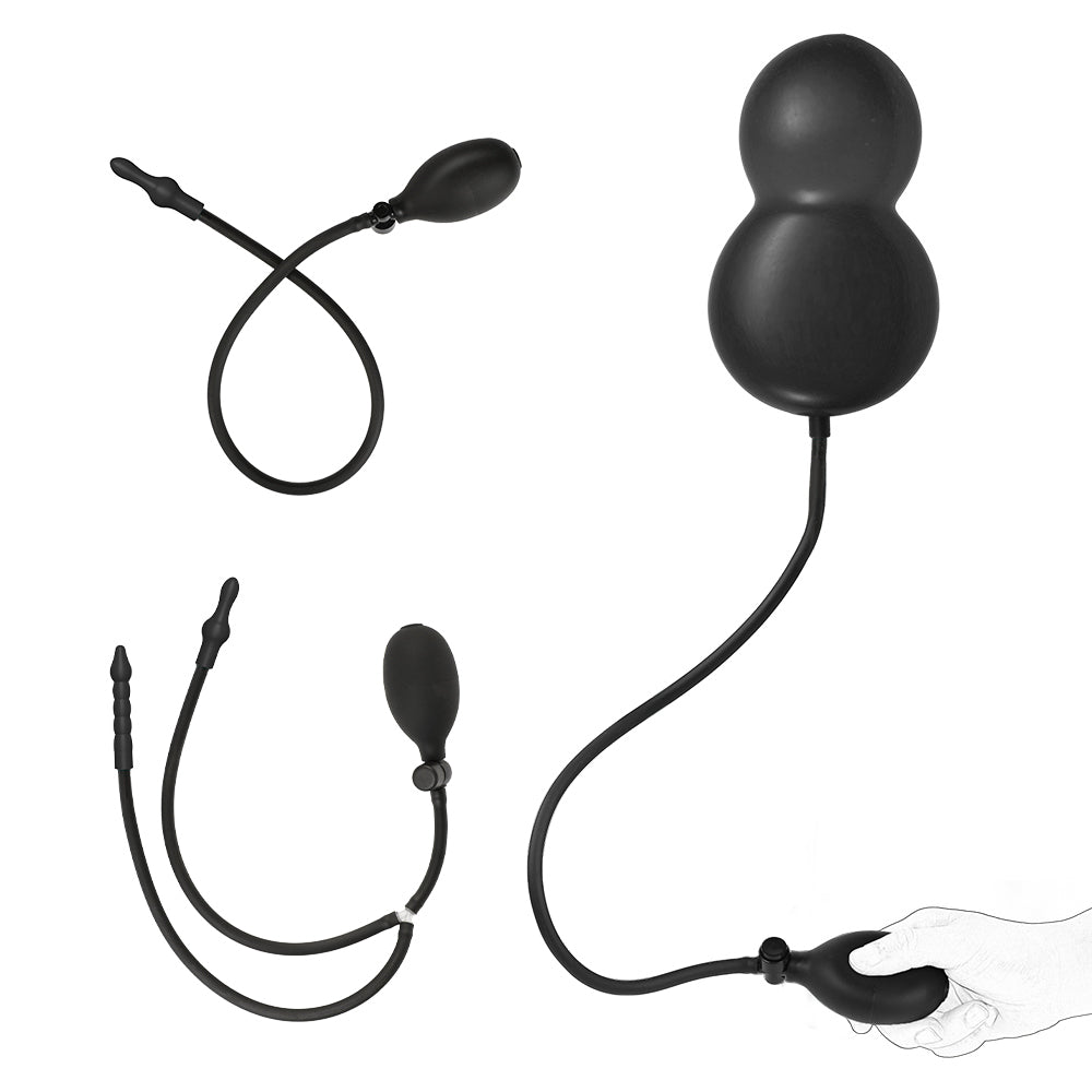 Double Anus Beads Inflatable Butt Plug