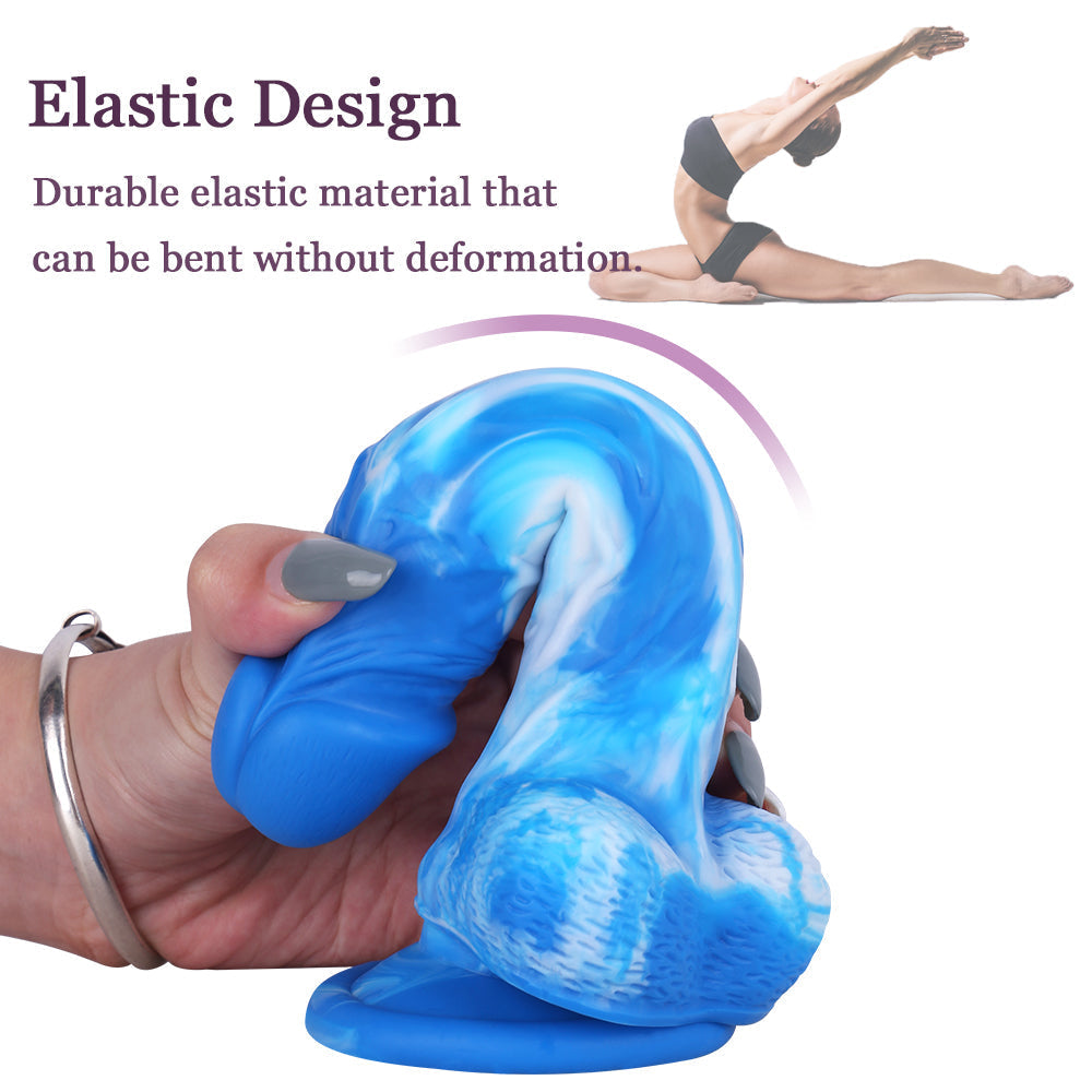 Blue Silicone Fantasy 7 Inch Dildo