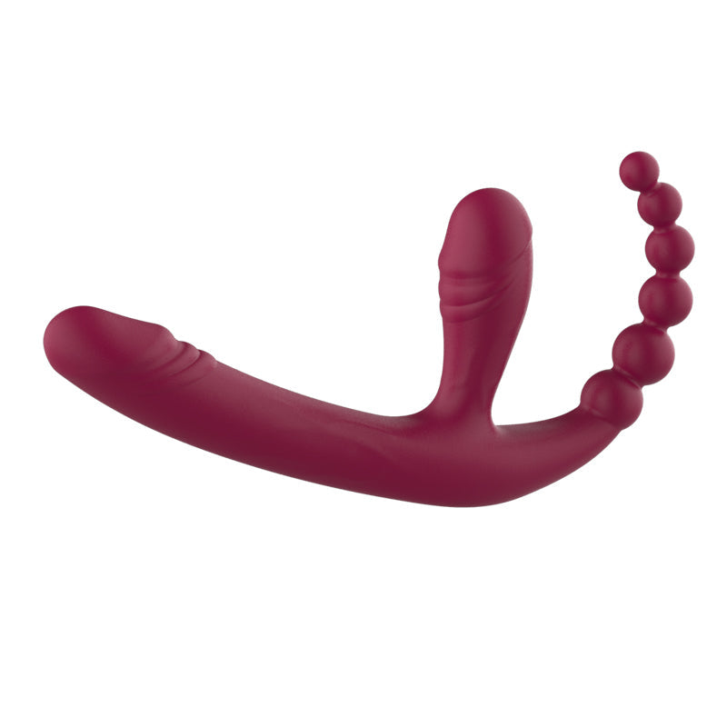 Three Head Sex Toy Couple Strapless Strapon