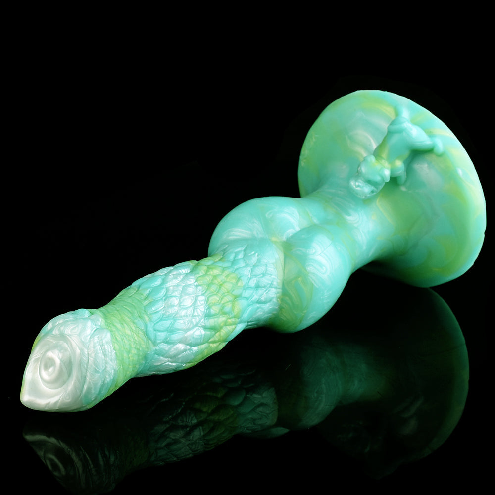 Dog Knot Dildo Green Fantasy 8 Inch