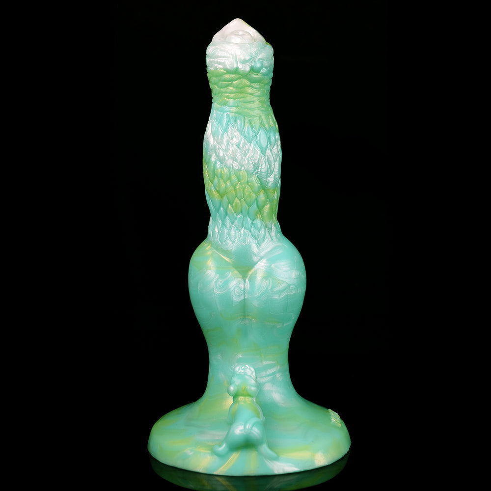 Dog Knot Dildo Green Fantasy 8 Inch