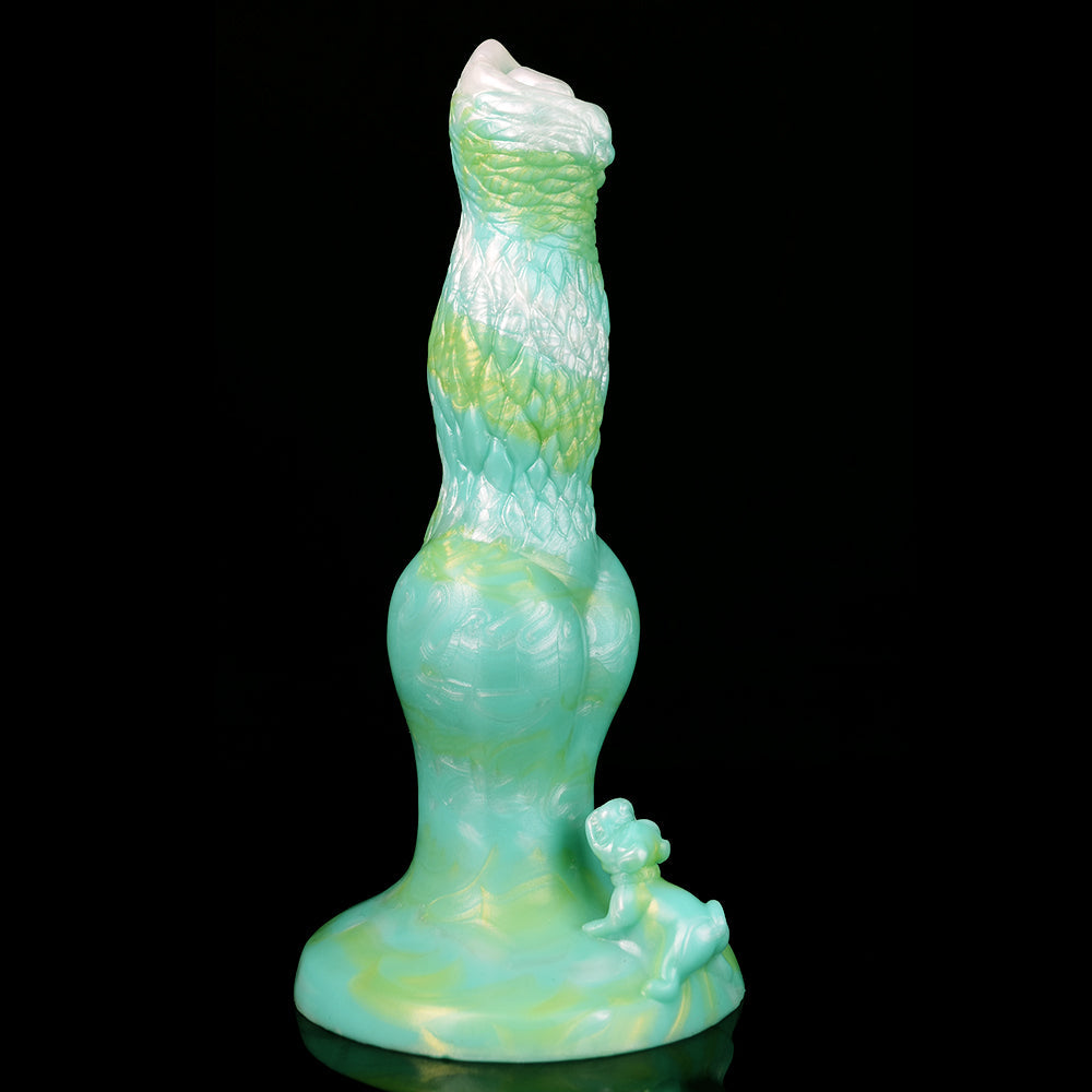 Dog Knot Dildo Green Fantasy 8 Inch