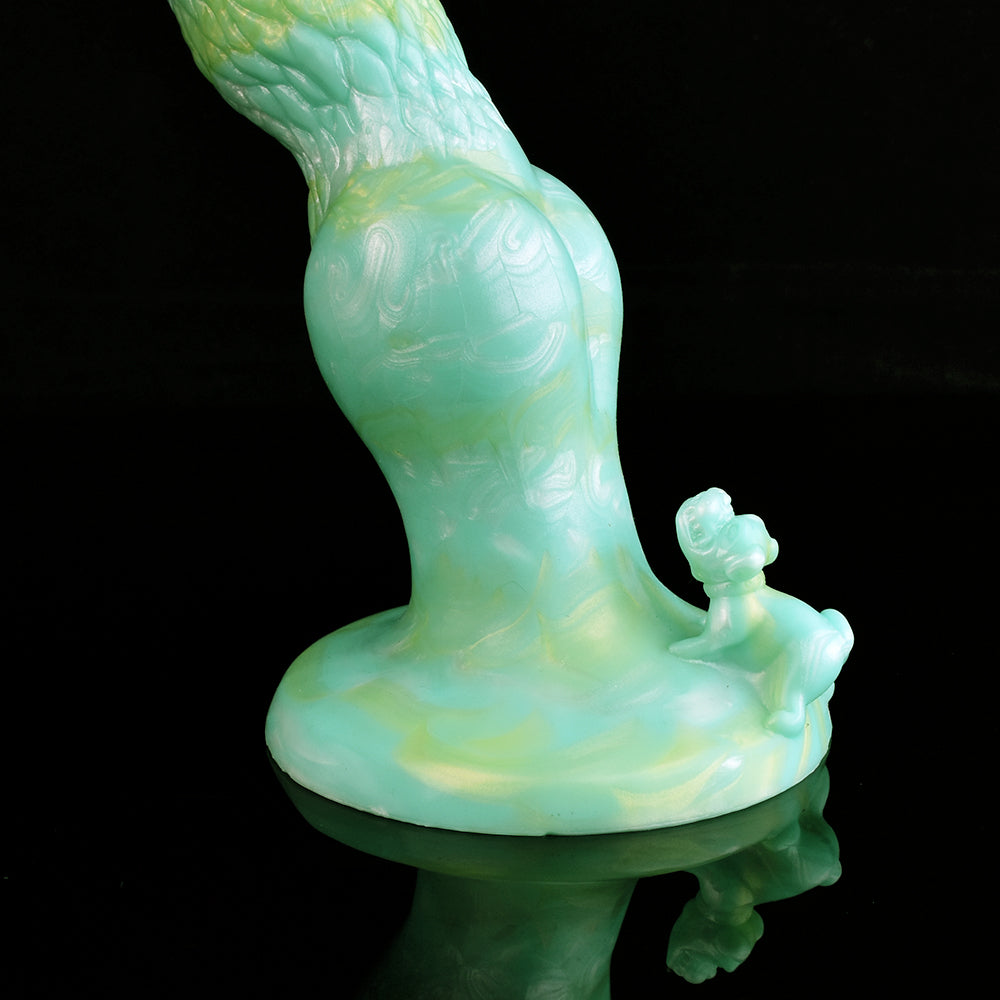 Dog Knot Dildo Green Fantasy 8 Inch