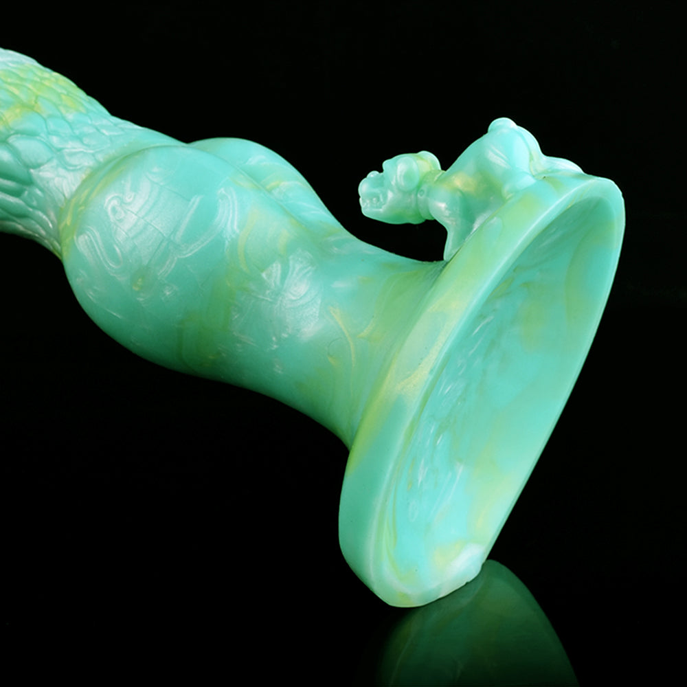 Dog Knot Dildo Green Fantasy 8 Inch