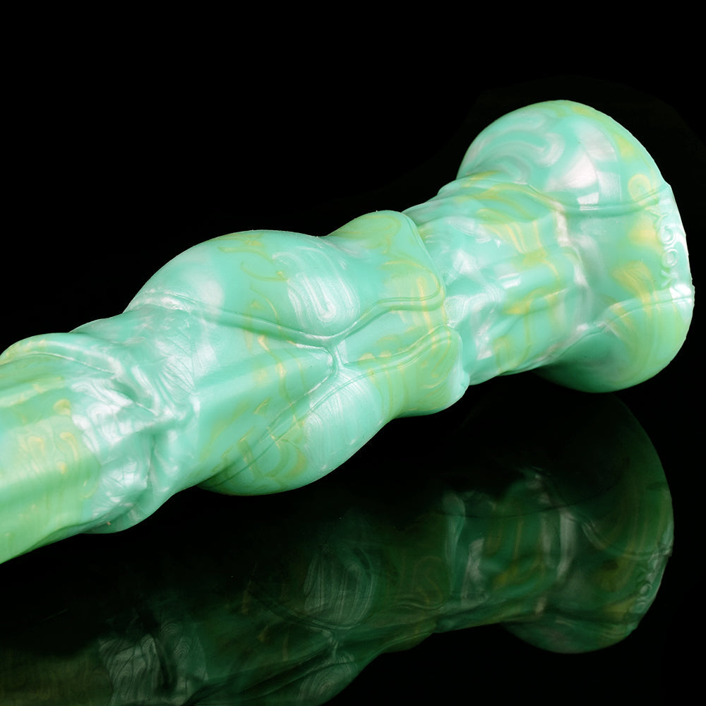 12 Inch Green Horse Cock Knot Long Dildo