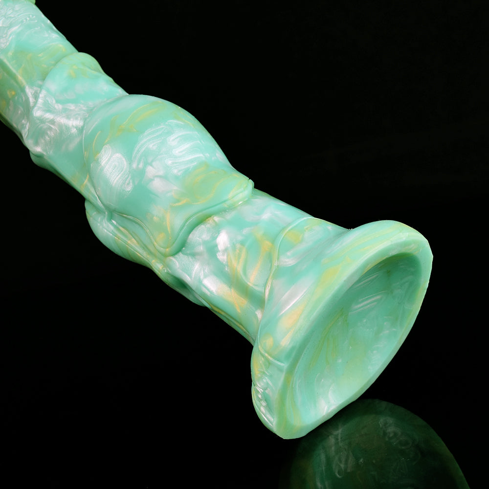 12 Inch Green Horse Cock Knot Long Dildo