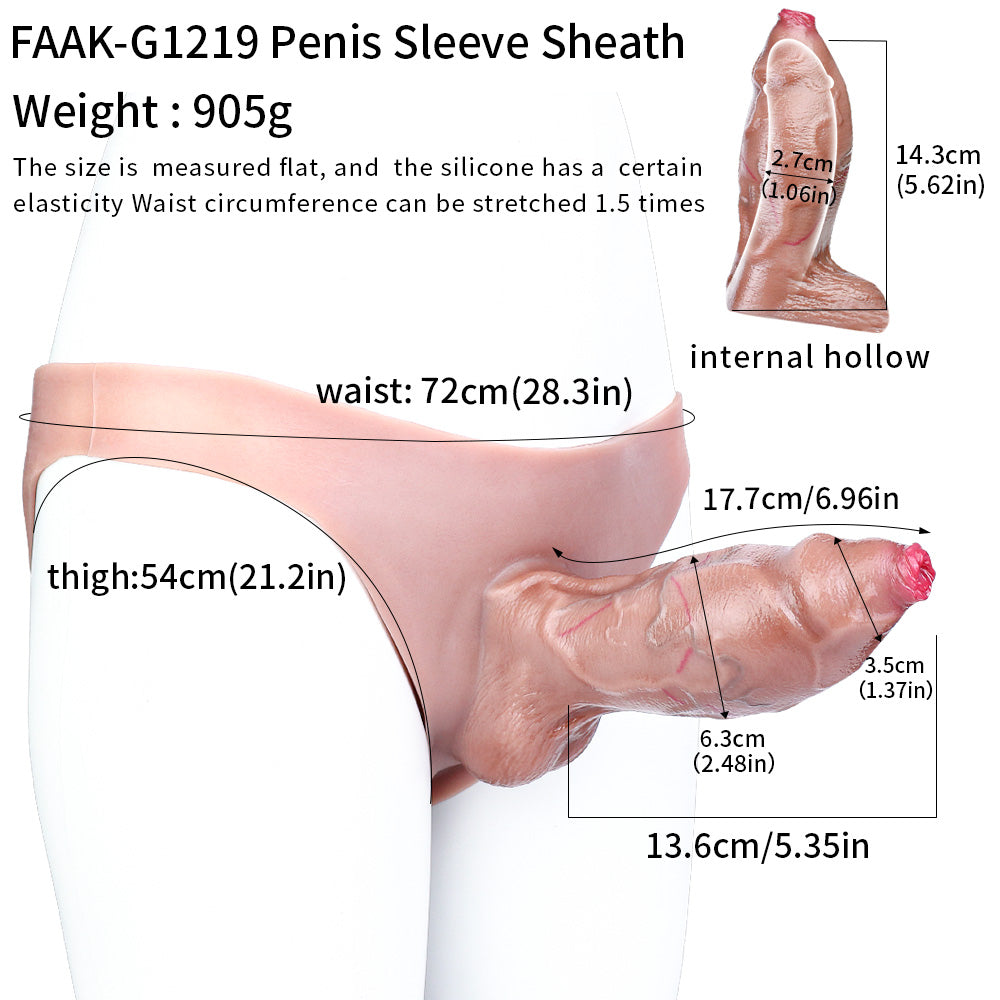 6 Inch Deformed Foreskin Hollow Dildo Pants