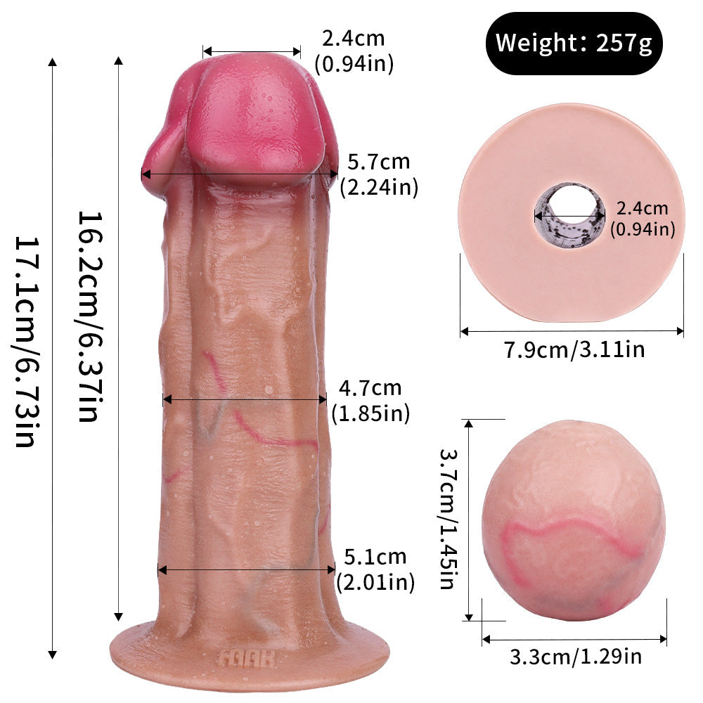 6 Inch Mutant Triple Head Penis Ovipositor Dildo