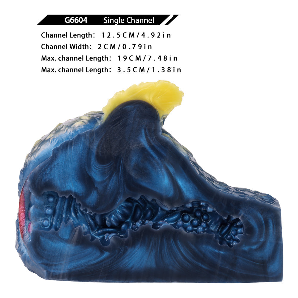 Blue Silicone Furry Goat Pocket Pussy