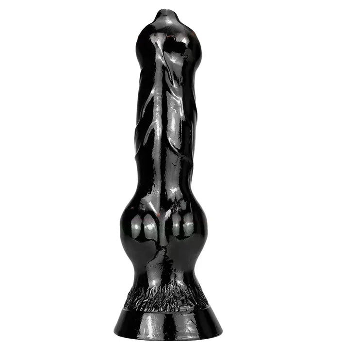 14 Inch Black Giant Knot Dog Dildo