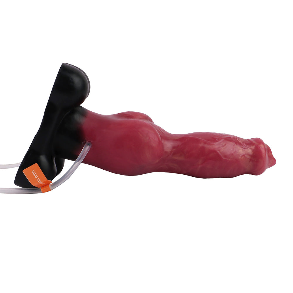 9 Inch Realistic Red Dog Ejaculating Dildo