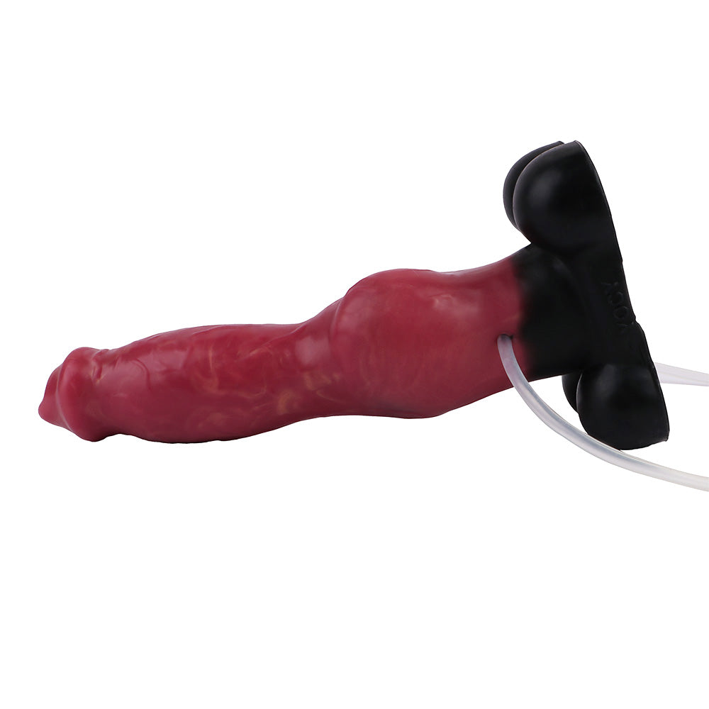 9 Inch Realistic Red Dog Ejaculating Dildo