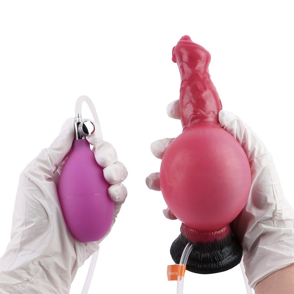 7 Inch Silicone Dog Ejaculating Inflatable Dildo