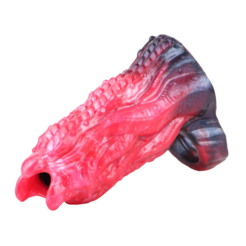 Open Alien Silicone Vibrating Penis Sleeve