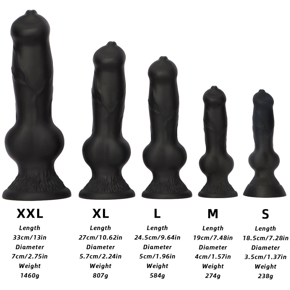 Black Custom Silicone Big Dog Dildo