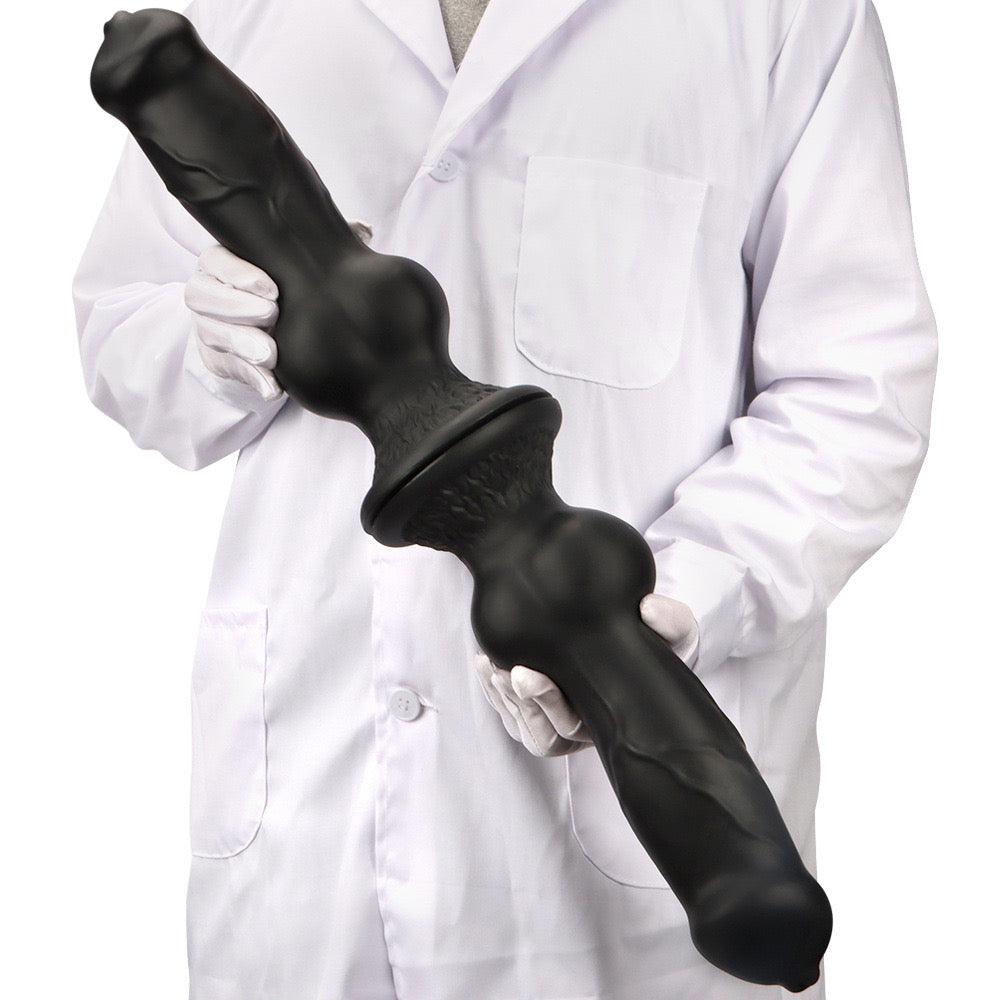 Black Custom Silicone Big Dog Dildo